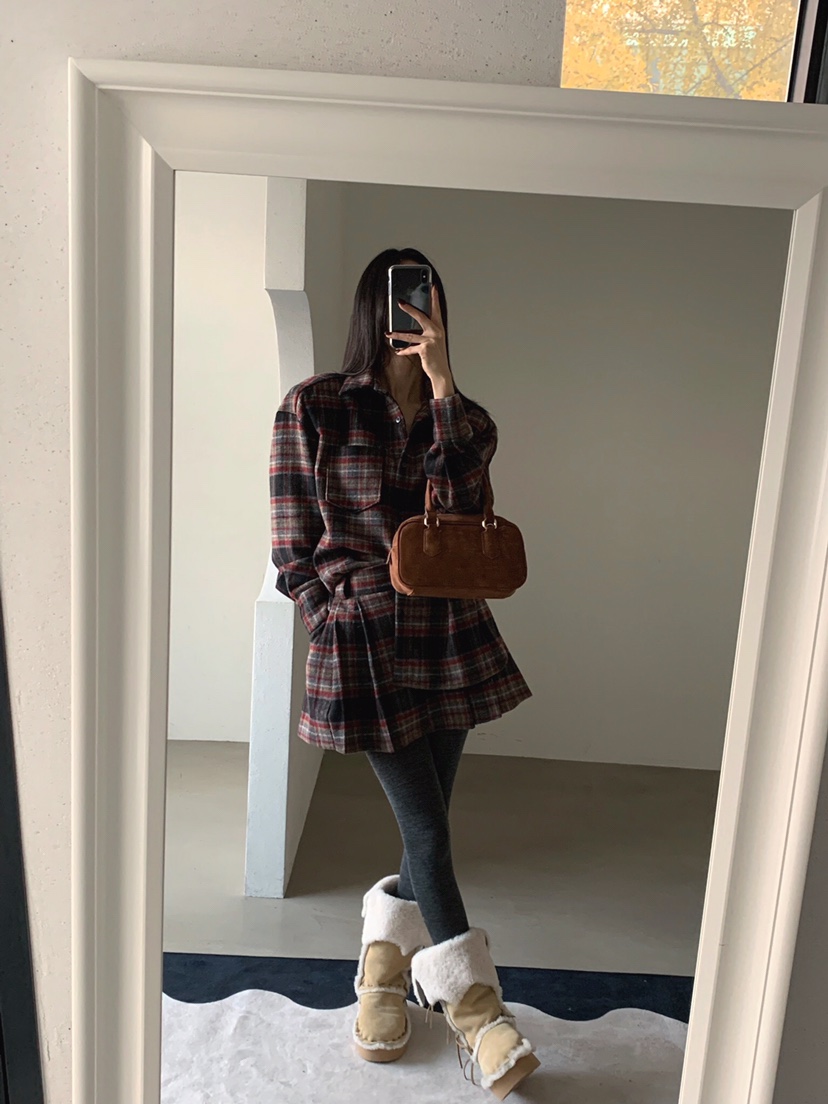 VERANDA韓國直郵㊣女士新款推薦職業熱賣真品襯衫蕾絲衫格子VERANDA襯衫/蕾絲衫