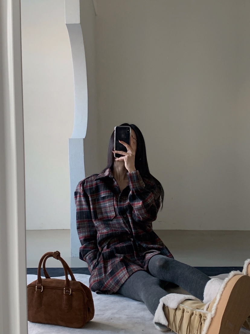 VERANDA韓國直郵㊣女士新款推薦職業熱賣真品襯衫蕾絲衫格子VERANDA襯衫/蕾絲衫