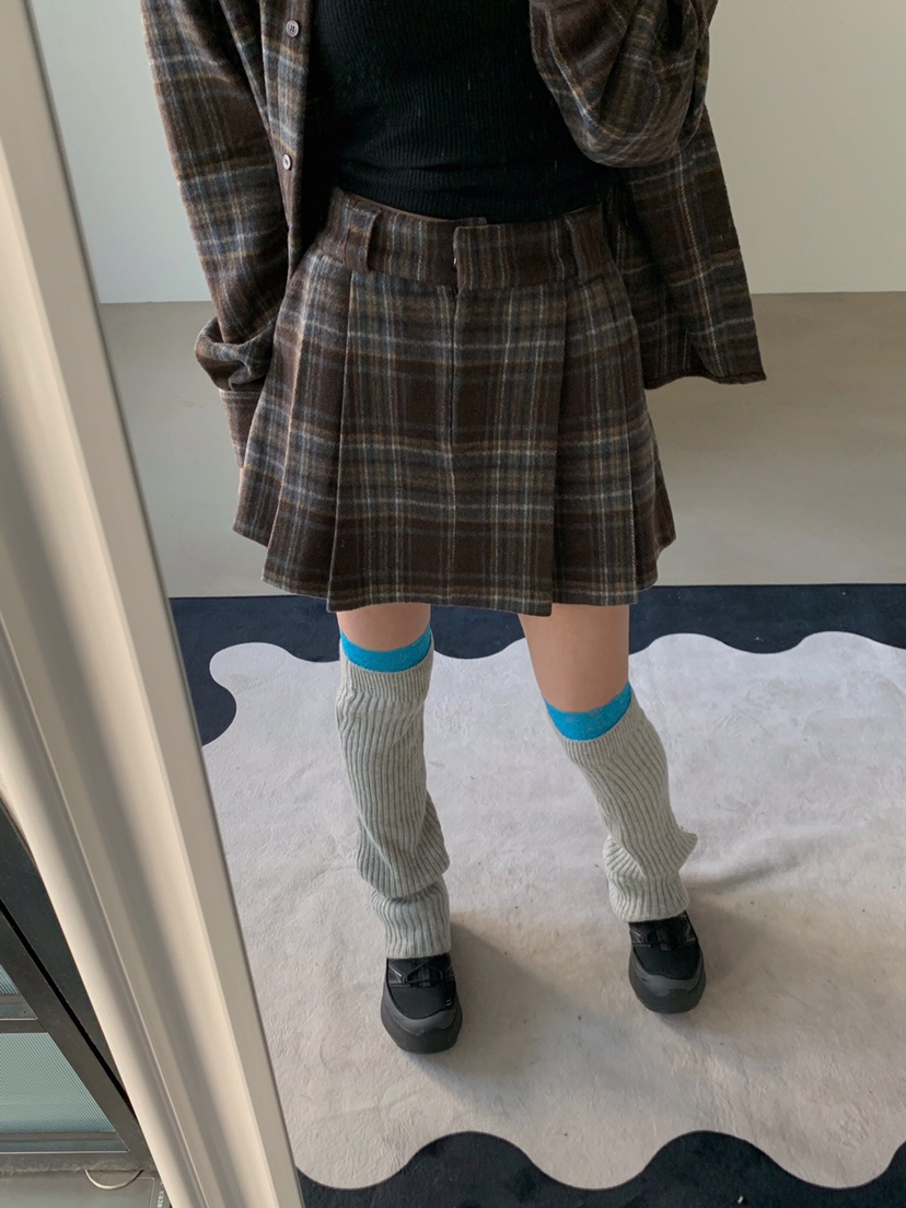 VERANDA東大門㊣代購女裝新款職業真品熱賣25秋冬休閑短裙格子VERANDA短裙