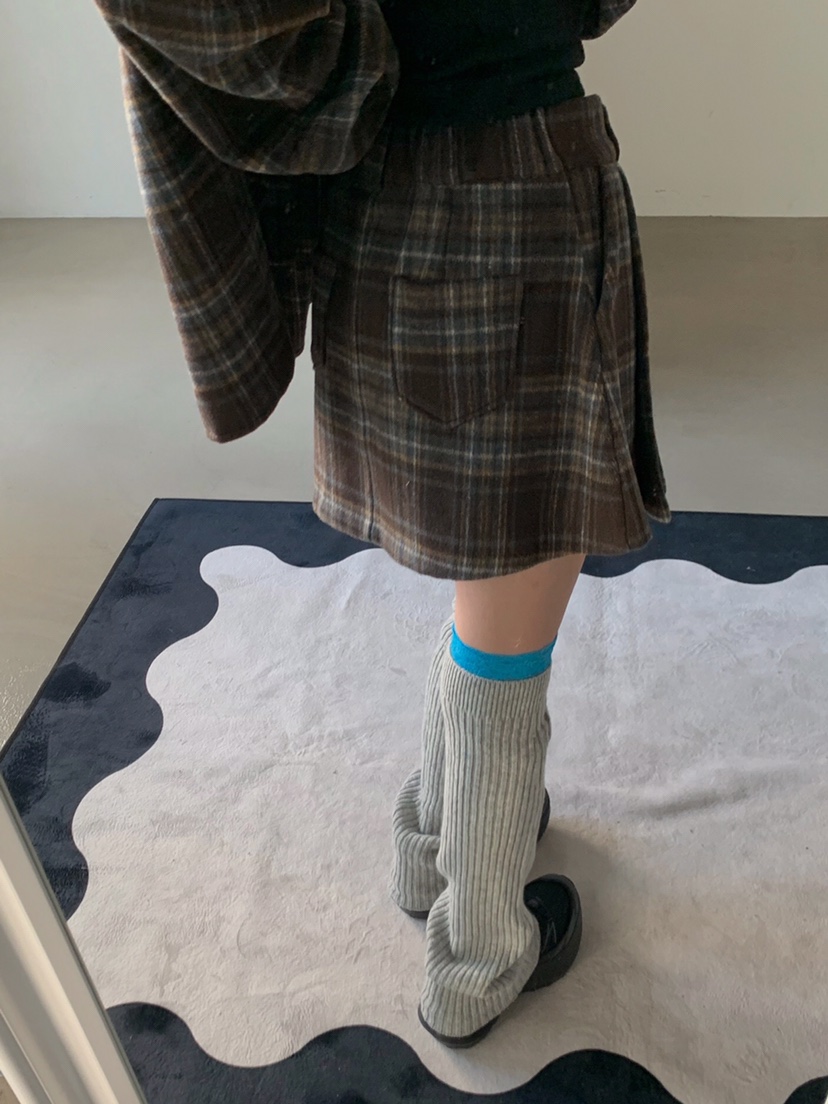 VERANDA東大門㊣代購女裝新款職業真品熱賣25秋冬休閑短裙格子VERANDA短裙