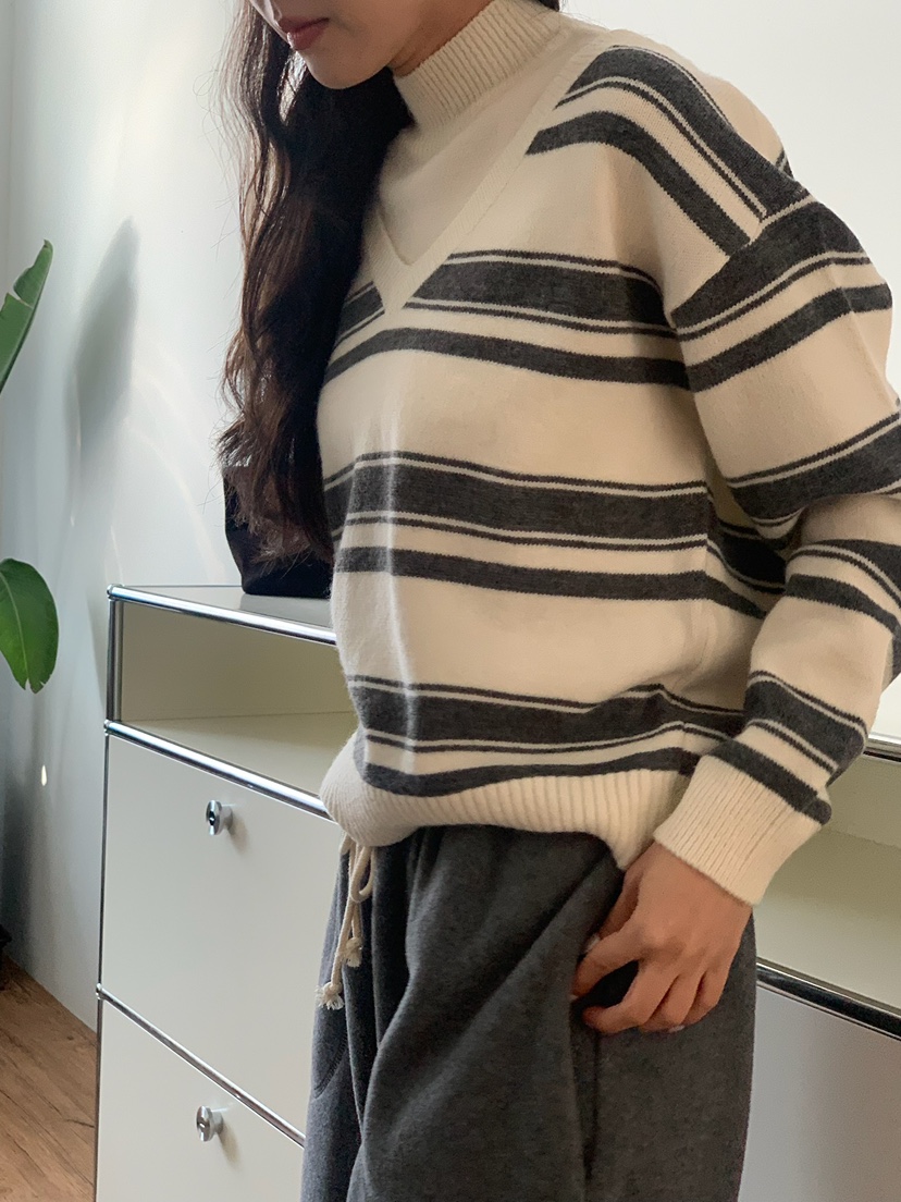 BLEECKER東大門㊣實拍女士新品休閑25秋冬人氣職業真品針織衫BLEECKER針織衫