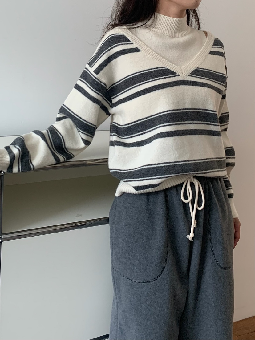 BLEECKER東大門㊣實拍女士新品休閑25秋冬人氣職業真品針織衫BLEECKER針織衫