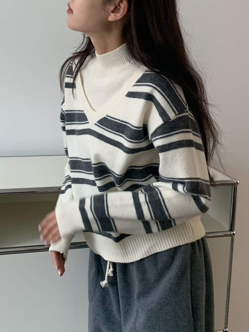 BLEECKER東大門㊣實拍女士新品休閑25秋冬人氣職業真品針織衫BLEECKER針織衫