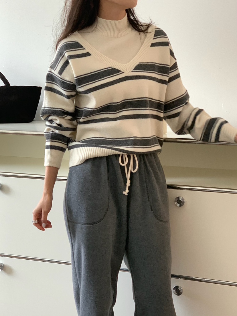 BLEECKER東大門㊣實拍女士新品休閑25秋冬人氣職業真品針織衫BLEECKER針織衫