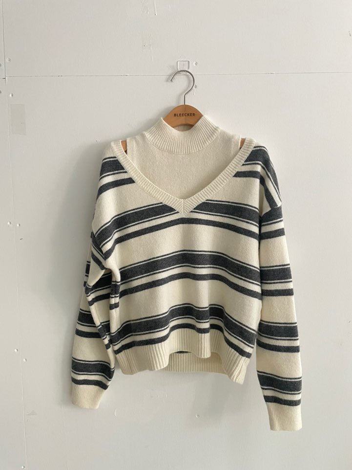 BLEECKER東大門㊣實拍女士新品休閑25秋冬人氣職業真品針織衫BLEECKER針織衫圖色1