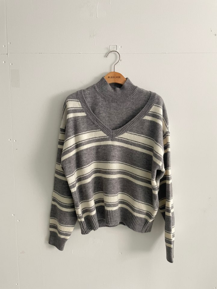 BLEECKER東大門㊣實拍女士新品休閑25秋冬人氣職業真品針織衫BLEECKER針織衫圖色2