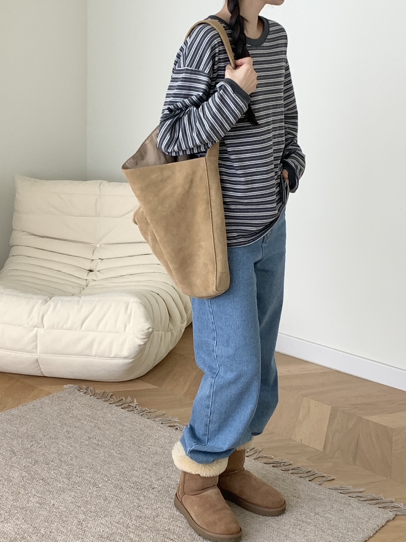 WOOD東大門㊣實拍女裝新品職業休閑25秋冬推薦時尚真品長袖T恤WOOD長袖T恤