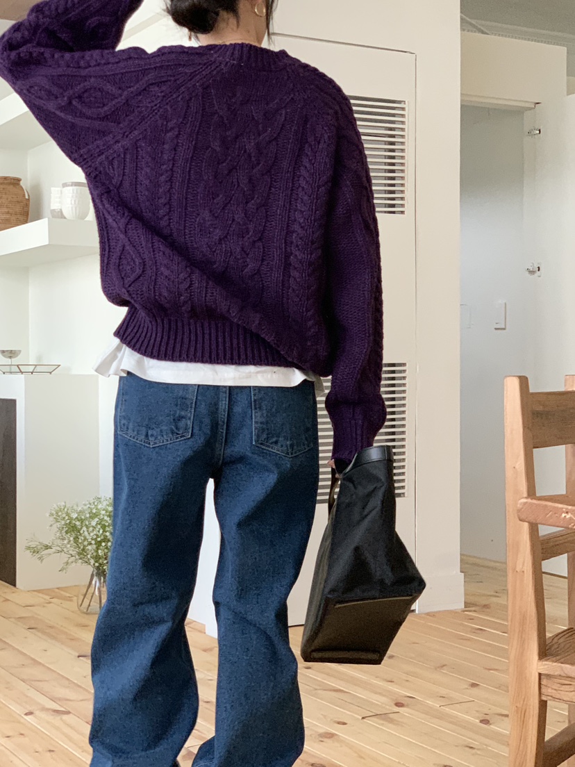 WOOD韓國代購㊣女士新款人氣時尚熱賣職業真品25秋冬針織衫WOOD針織衫