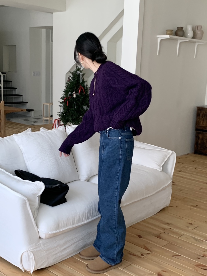 WOOD韓國代購㊣女士新款人氣時尚熱賣職業真品25秋冬針織衫WOOD針織衫