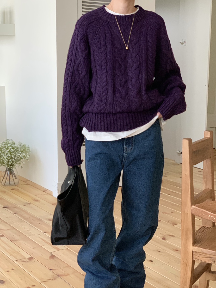 WOOD韓國代購㊣女士新款人氣時尚熱賣職業真品25秋冬針織衫WOOD針織衫圖色1