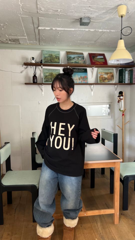 HEY/TO SEWING韓國直郵㊣女裝新品職業時尚休閑熱賣長袖T恤BY HEY/TO SEWING長袖T恤圖色2