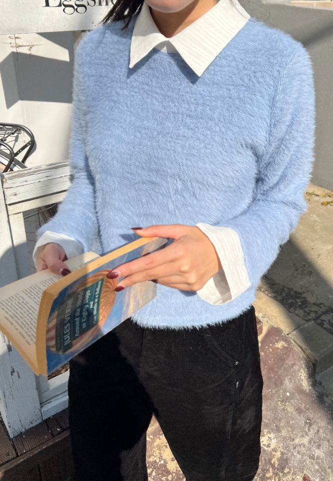 HEY/TO SEWING韓國代購㊣女士新品真品人氣時尚針織衫安哥拉BY HEY/TO SEWING針織衫