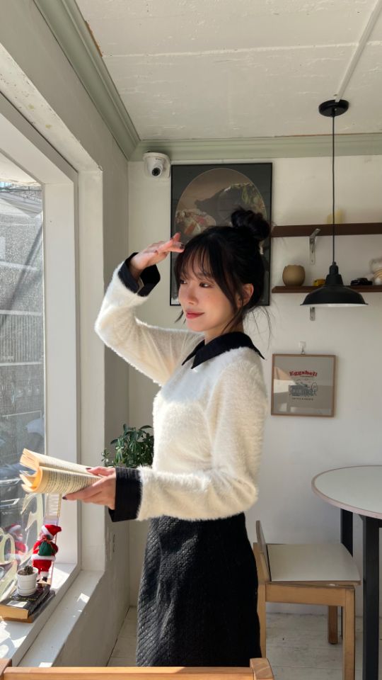 HEY/TO SEWING韓國代購㊣女士新品真品人氣時尚針織衫安哥拉BY HEY/TO SEWING針織衫