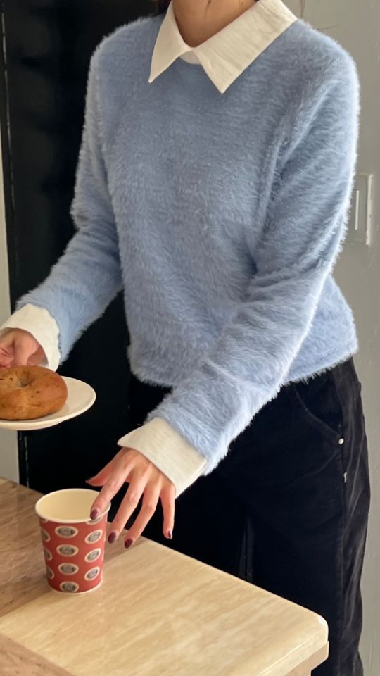 HEY/TO SEWING韓國代購㊣女士新品真品人氣時尚針織衫安哥拉BY HEY/TO SEWING針織衫