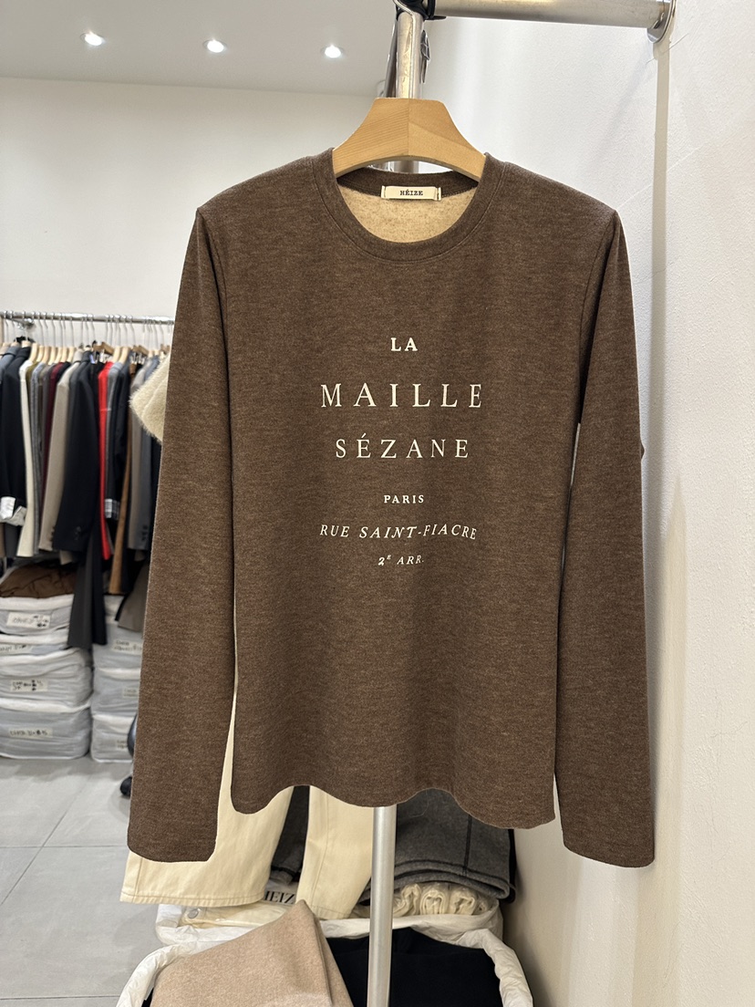 HEIZE東大門㊣代購女裝新款人氣休閑推薦職業熱賣時尚長袖T恤HEIZE長袖T恤圖色1