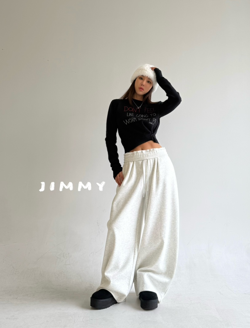 JIMMY東大門㊣實拍女士新款25秋冬熱賣推薦職業時尚休閑褲抓絨JIMMY/REMAKE休閑褲