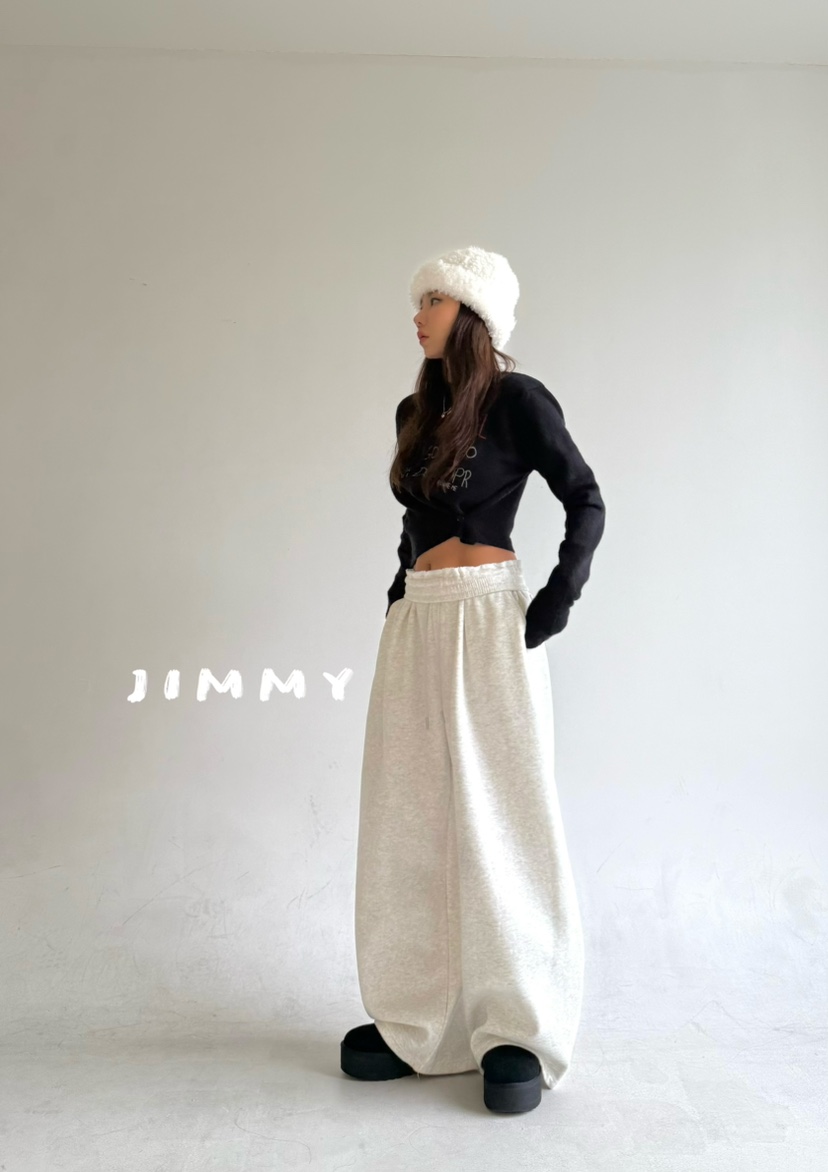 JIMMY東大門㊣實拍女士新款25秋冬熱賣推薦職業時尚休閑褲抓絨JIMMY/REMAKE休閑褲