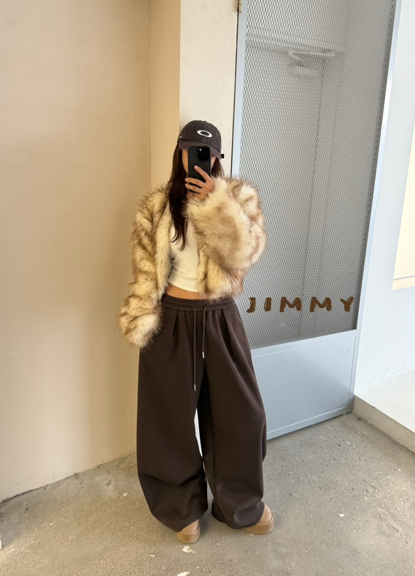 JIMMY東大門㊣實拍女士新款25秋冬熱賣推薦職業時尚休閑褲抓絨JIMMY/REMAKE休閑褲