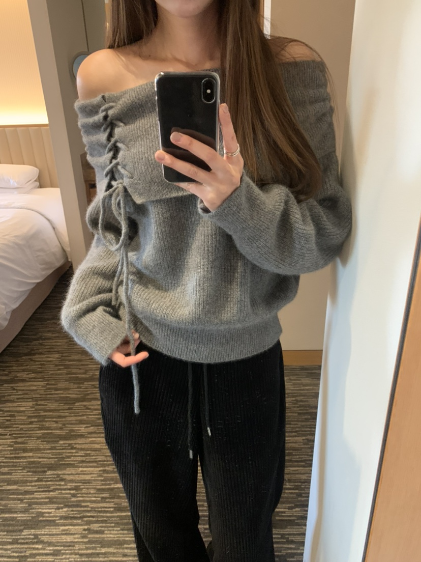 LEGACY東大門㊣代購女裝新品推薦熱賣人氣真品針織衫浣熊露肩LEGACY針織衫