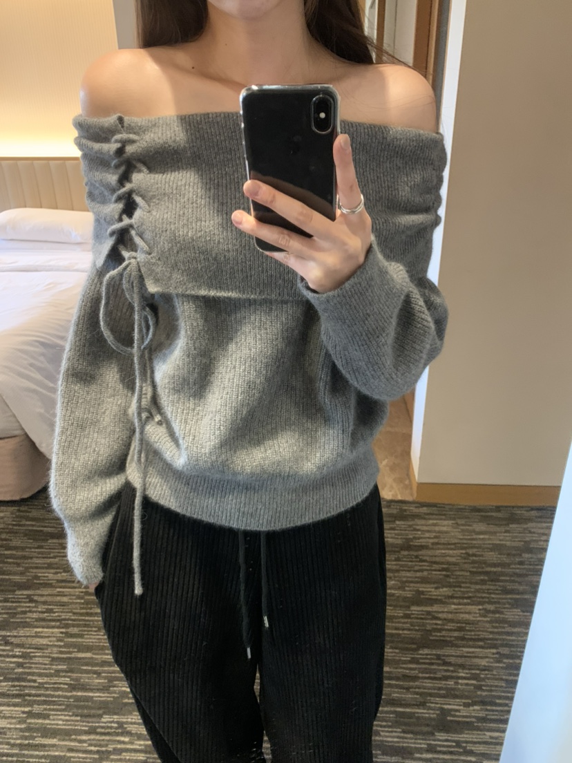 LEGACY東大門㊣代購女裝新品推薦熱賣人氣真品針織衫浣熊露肩LEGACY針織衫