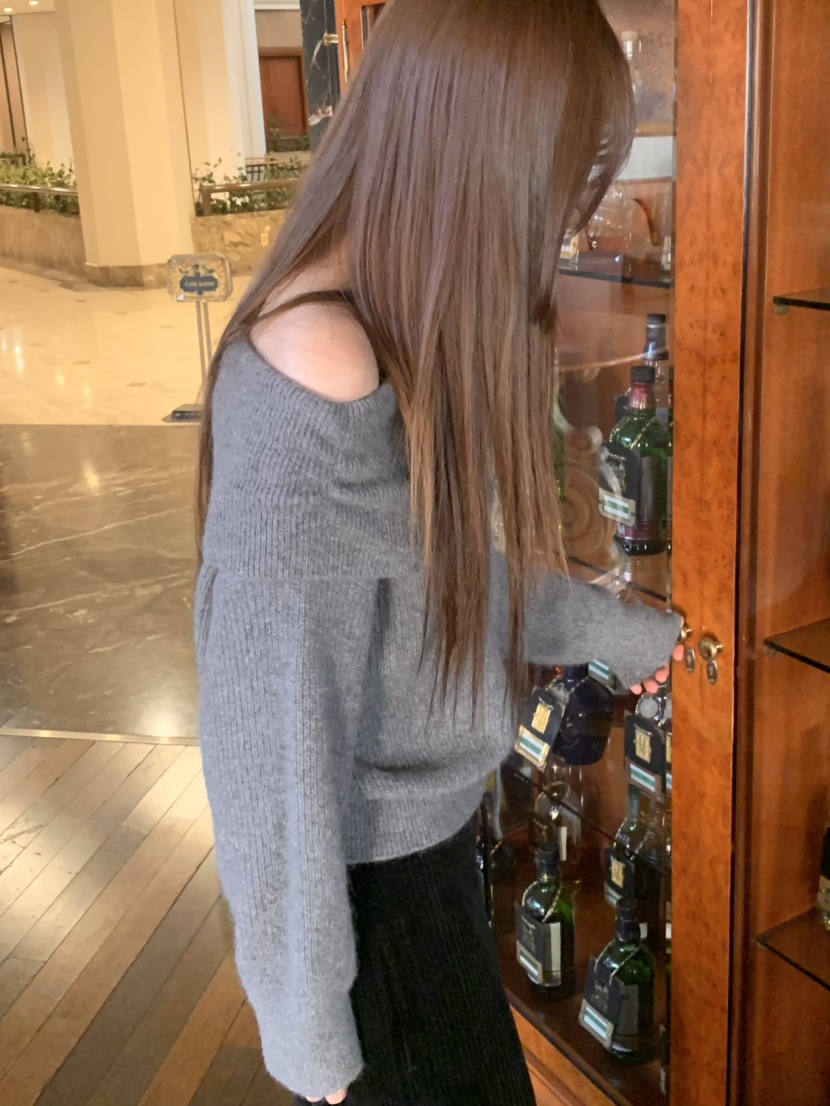 LEGACY東大門㊣代購女裝新品推薦熱賣人氣真品針織衫浣熊露肩LEGACY針織衫