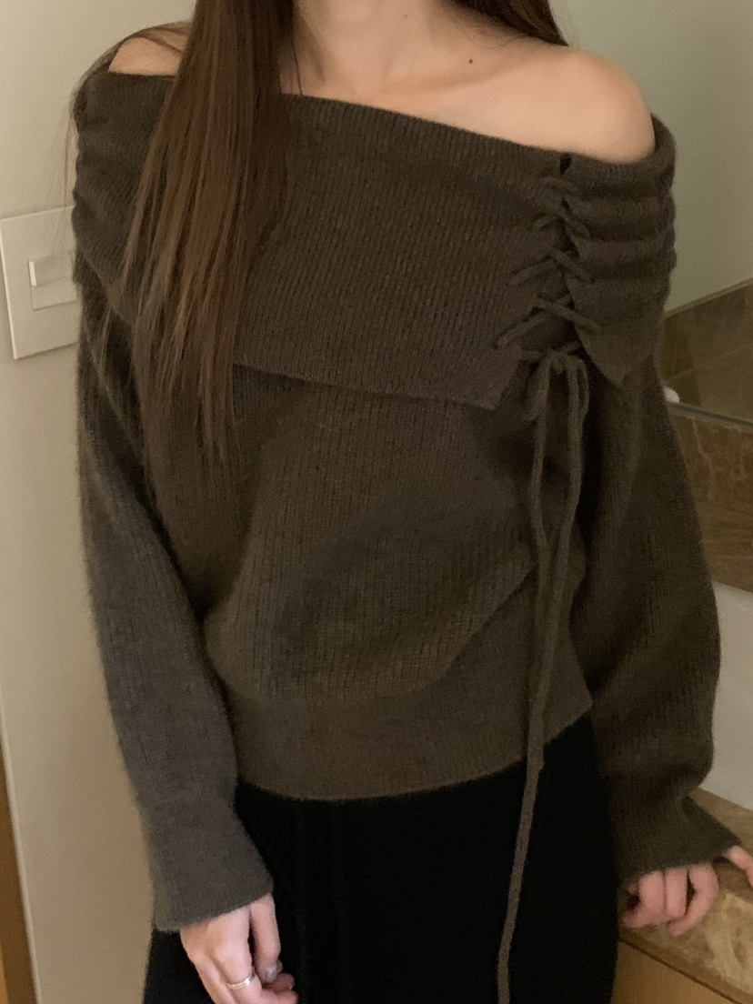 LEGACY東大門㊣代購女裝新品推薦熱賣人氣真品針織衫浣熊露肩LEGACY針織衫