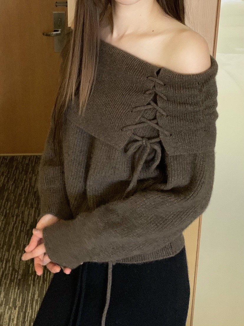 LEGACY東大門㊣代購女裝新品推薦熱賣人氣真品針織衫浣熊露肩LEGACY針織衫