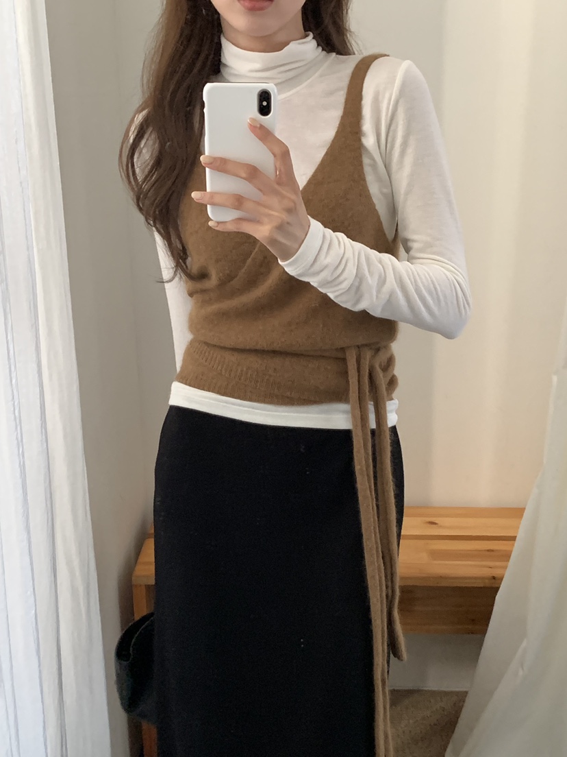 NOTICE韓國代購㊣女士新款25秋冬熱賣休閑推薦職業吊帶背心NOTICE吊帶/背心