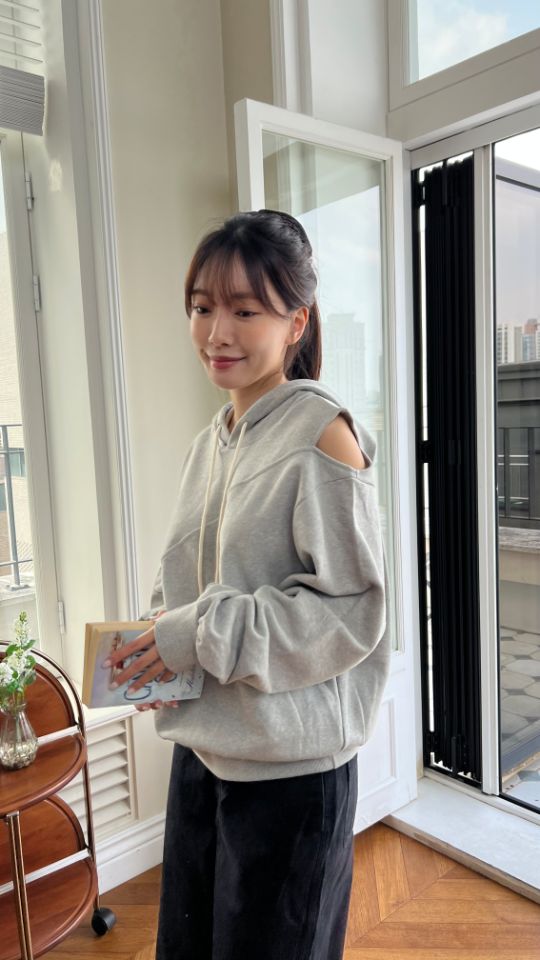 HEY/TO SEWING韓國直郵㊣女士新款休閑職業推薦熱賣衛衣刺繡BY HEY/TO SEWING衛衣