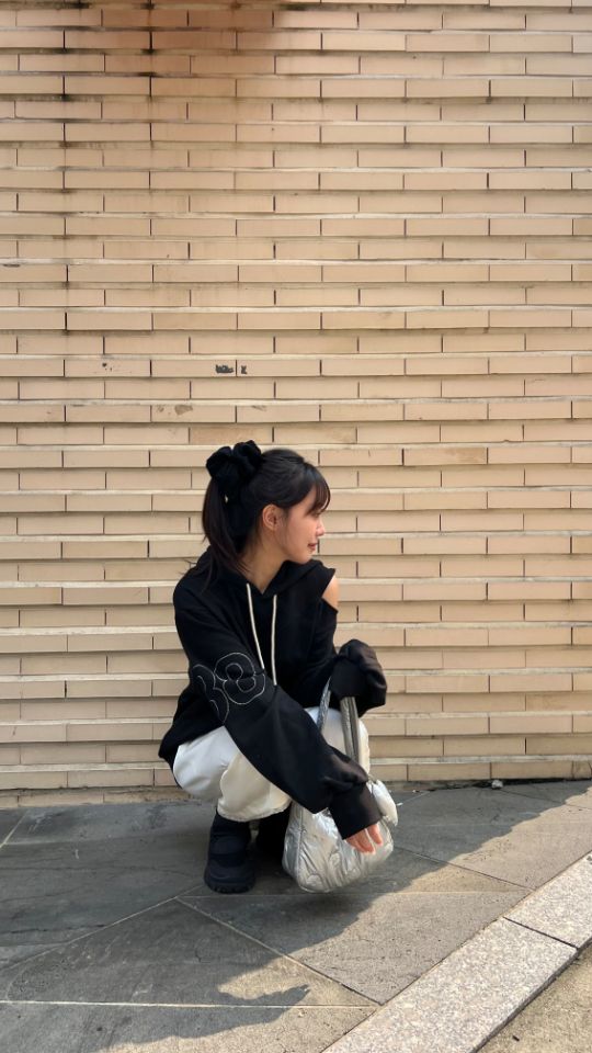 HEY/TO SEWING韓國直郵㊣女士新款休閑職業推薦熱賣衛衣刺繡BY HEY/TO SEWING衛衣