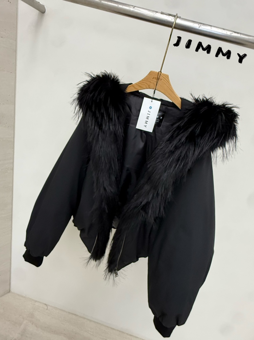 JIMMY韓國直郵㊣女士新品推薦熱賣時尚職業25秋冬真品夾克毛絨JIMMY/REMAKE夾克