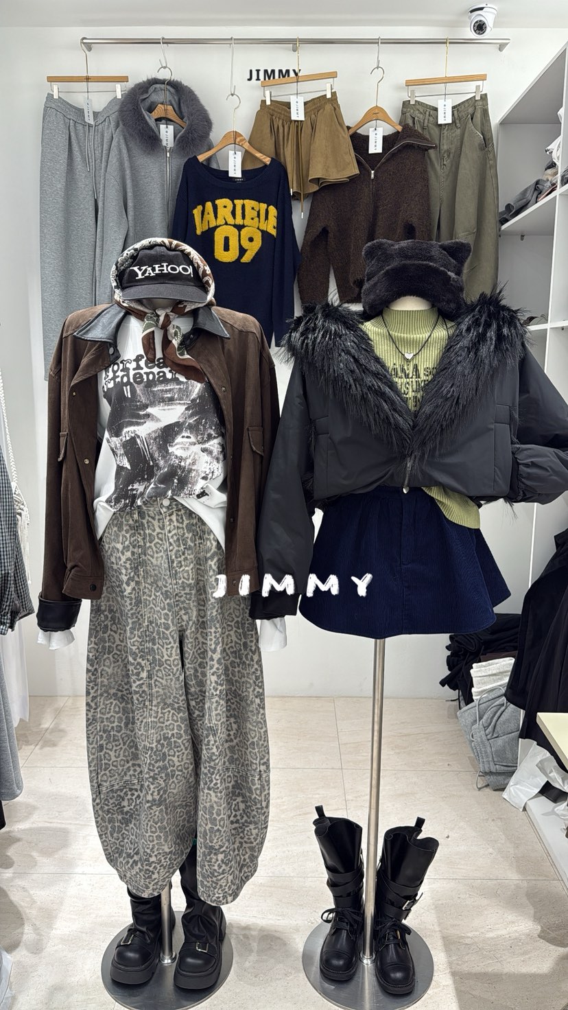 JIMMY韓國直郵㊣女士新品推薦熱賣時尚職業25秋冬真品夾克毛絨JIMMY/REMAKE夾克