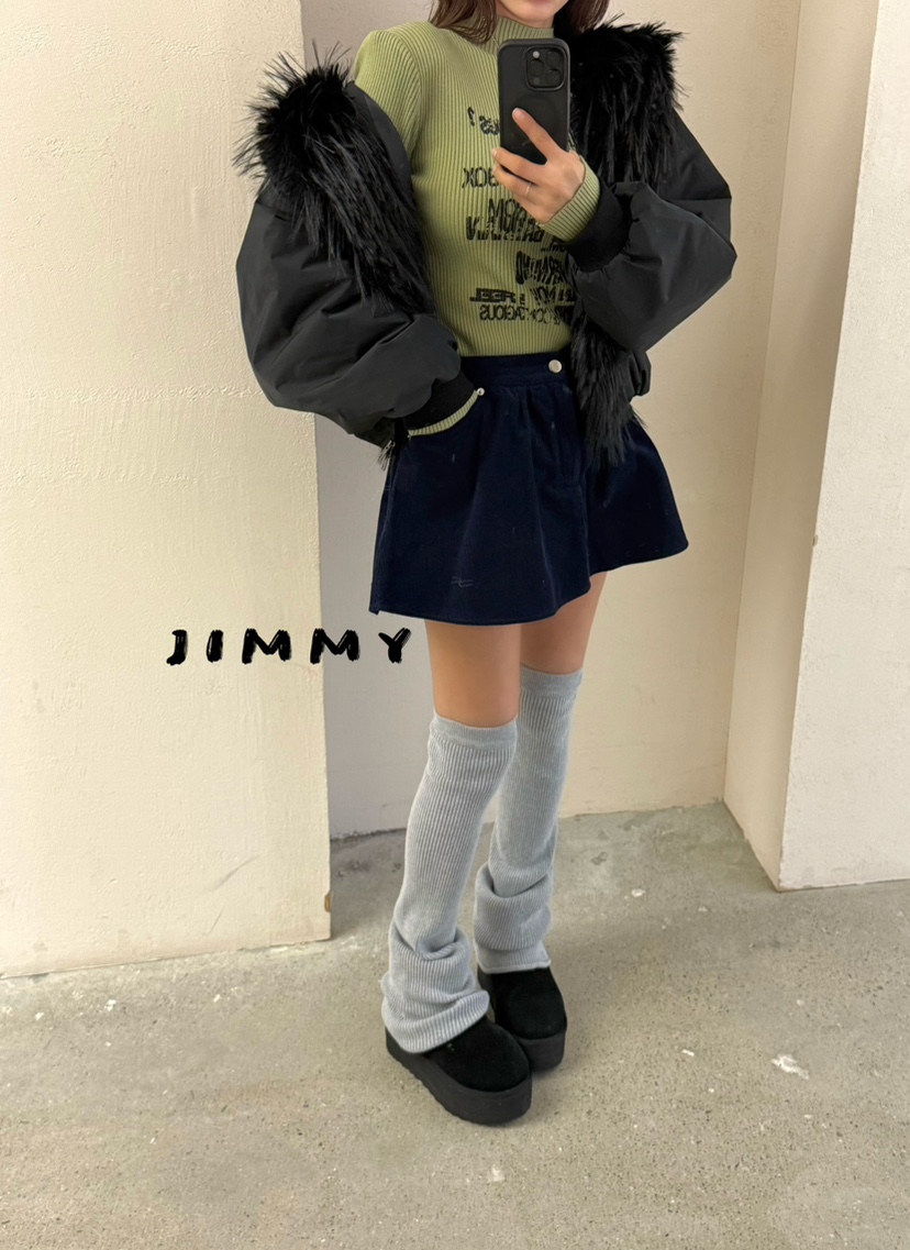 JIMMY韓國直郵㊣女士新品推薦熱賣時尚職業25秋冬真品夾克毛絨JIMMY/REMAKE夾克