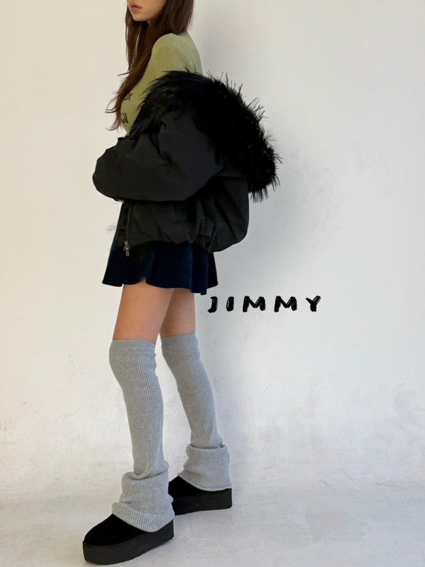 JIMMY韓國直郵㊣女士新品推薦熱賣時尚職業25秋冬真品夾克毛絨JIMMY/REMAKE夾克