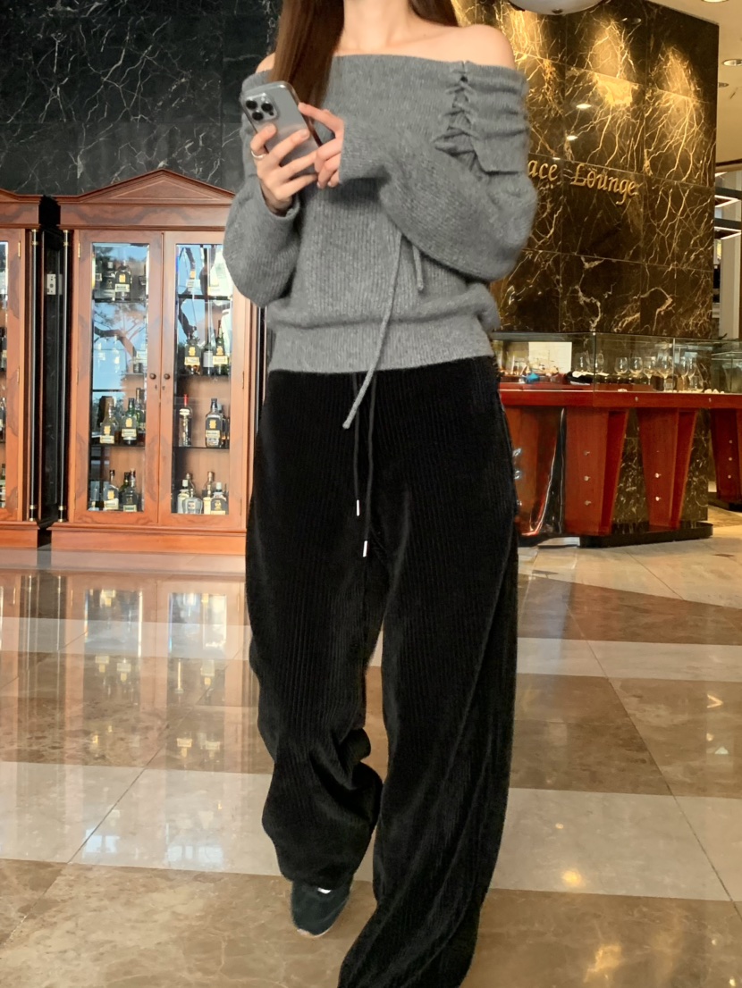 LEGACY韓國代購㊣女裝新品休閑時尚職業人氣25秋冬休閑褲條紋LEGACY休閑褲