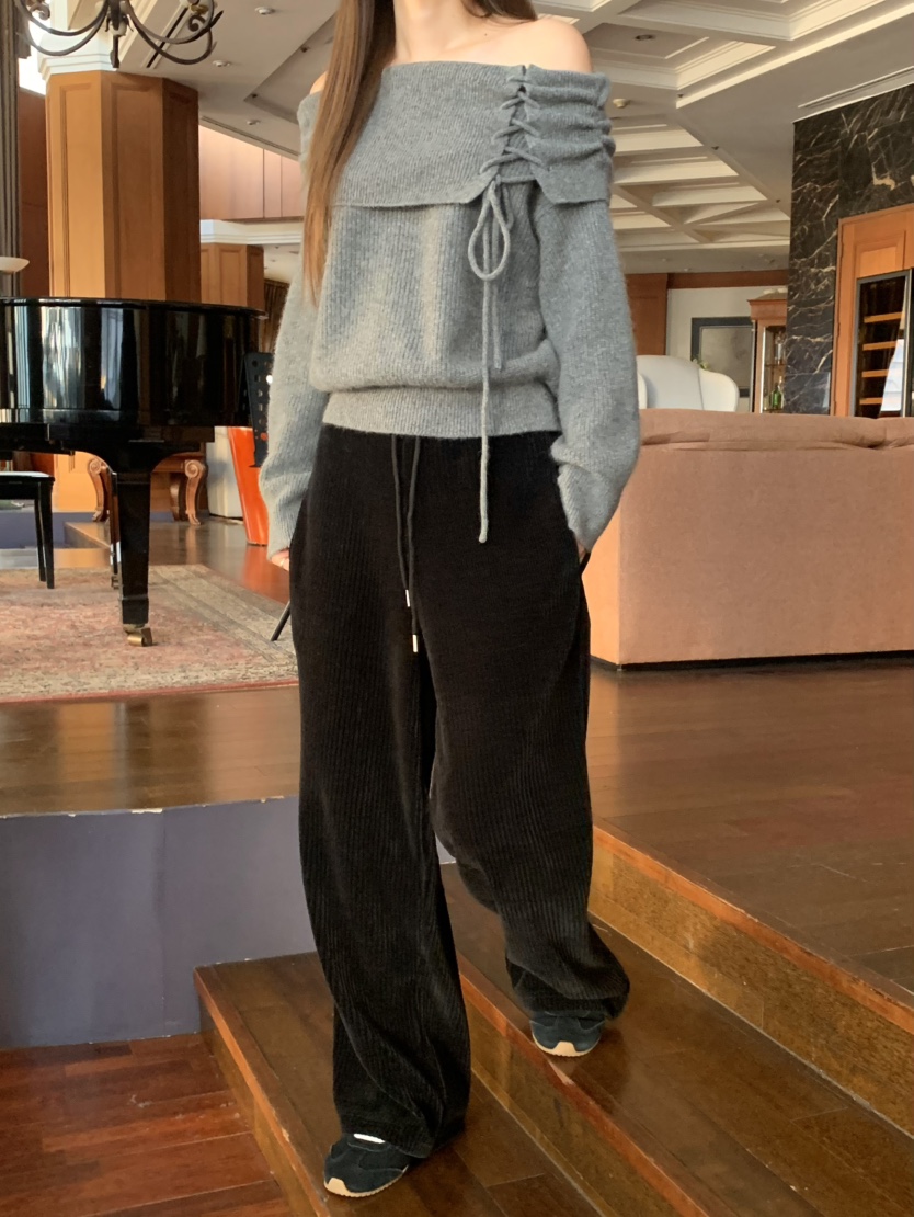 LEGACY韓國代購㊣女裝新品休閑時尚職業人氣25秋冬休閑褲條紋LEGACY休閑褲