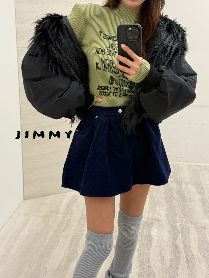 JIMMY東大門㊣直郵女裝新款時尚人氣休閑25秋冬推薦短裙燈芯絨JIMMY/REMAKE短裙