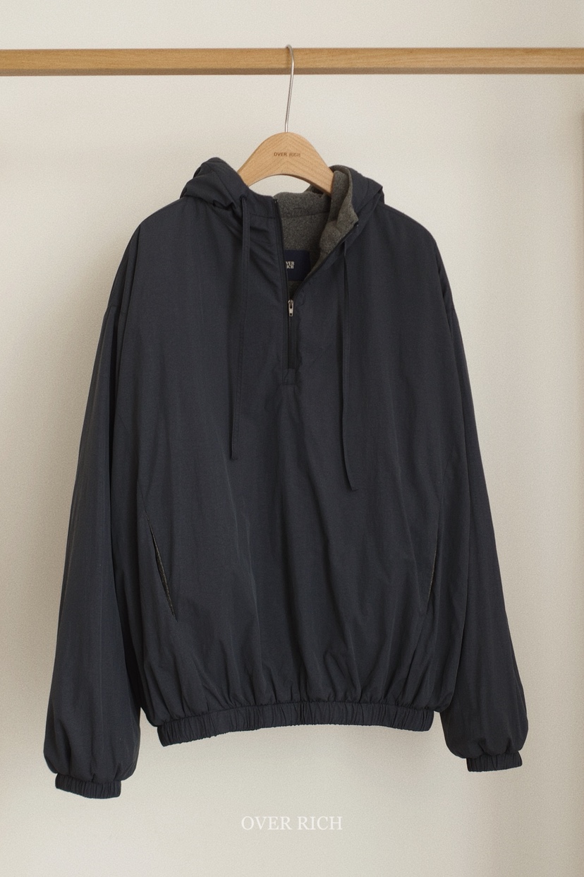 OVER RICH東大門㊣實拍女裝新品時尚25秋冬衛衣連帽衫拉鏈OVER RICH衛衣圖色2