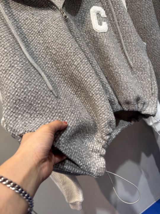 1.3東大門㊣代購女士新品人氣推薦休閑套裝粗花呢連帽衫套裝1.3套裝