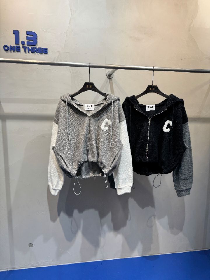 1.3東大門㊣代購女士新品人氣推薦休閑套裝粗花呢連帽衫套裝1.3套裝