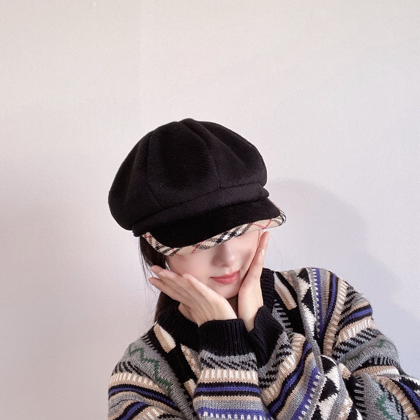 LOVELY HAT韓國代購㊣女士新款人氣職業推薦時尚休閑25秋冬帽子LOVELY HAT帽子