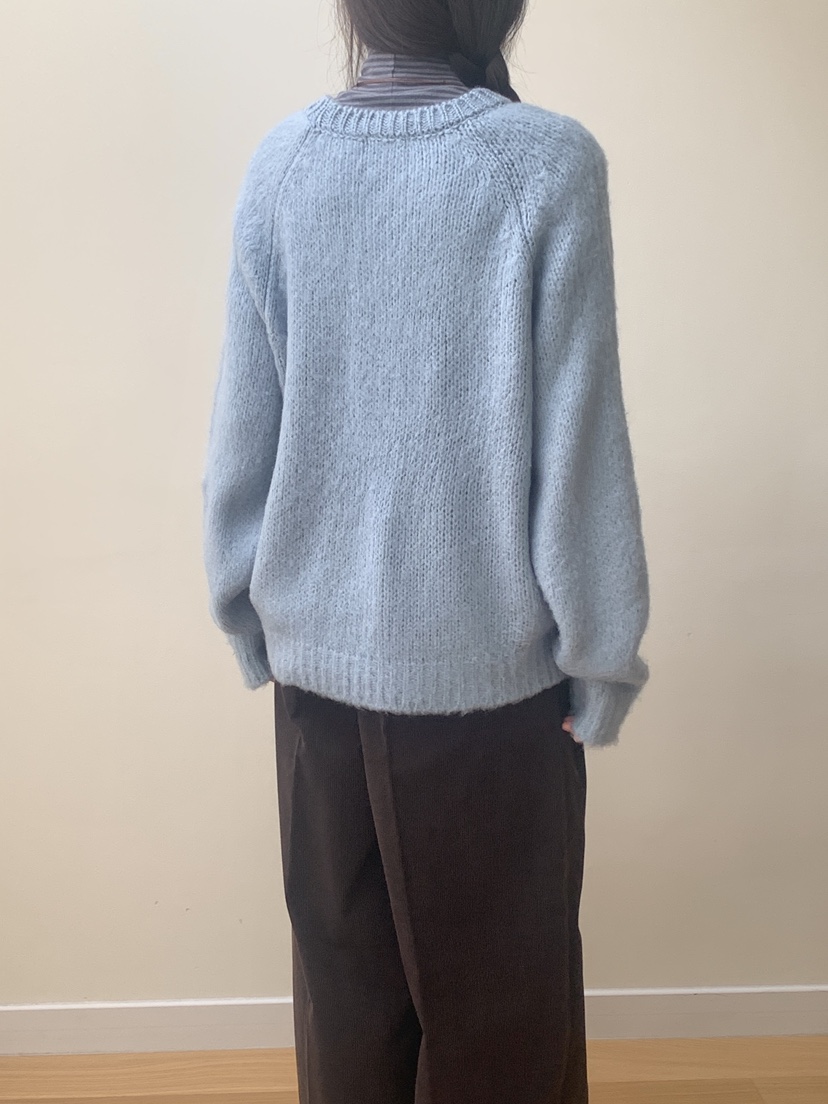 WOOD韓國直郵㊣女士新款25秋冬時尚熱賣推薦職業休閑針織衫WOOD針織衫