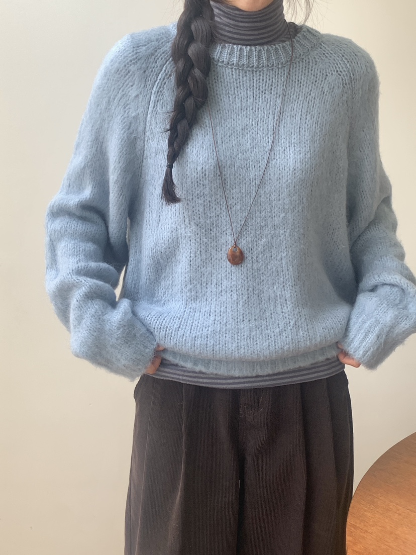 WOOD韓國直郵㊣女士新款25秋冬時尚熱賣推薦職業休閑針織衫WOOD針織衫