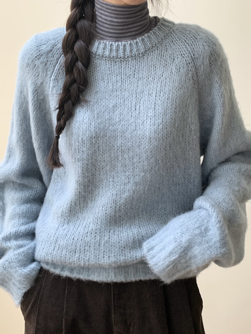 WOOD韓國直郵㊣女士新款25秋冬時尚熱賣推薦職業休閑針織衫WOOD針織衫圖色1