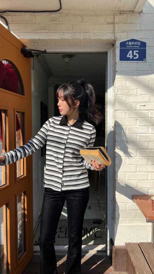 HEY/TO SEWING韓國直郵㊣女裝新款人氣職業休閑時尚長袖T恤BY HEY/TO SEWING長袖T恤