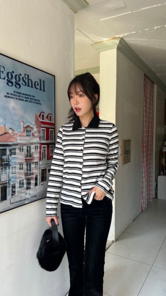 HEY/TO SEWING韓國直郵㊣女裝新款人氣職業休閑時尚長袖T恤BY HEY/TO SEWING長袖T恤