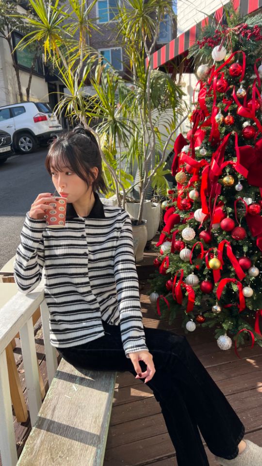 HEY/TO SEWING韓國直郵㊣女裝新款人氣職業休閑時尚長袖T恤BY HEY/TO SEWING長袖T恤