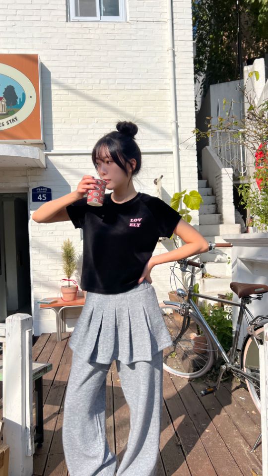 HEY/TO SEWING東大門㊣代購女裝新款熱賣人氣職業T恤絲絨BY HEY/TO SEWINGT恤