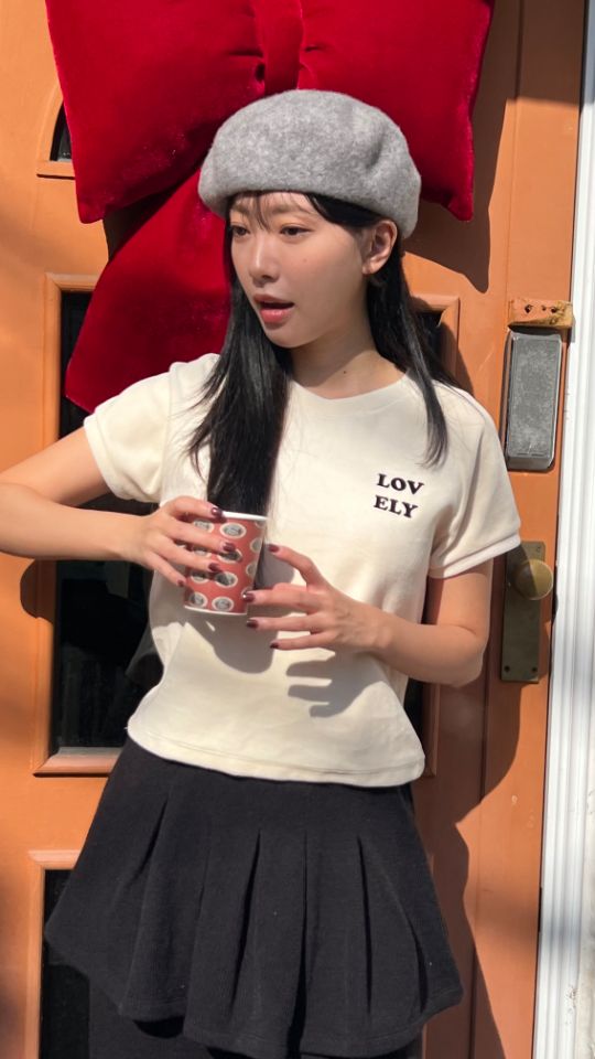 HEY/TO SEWING東大門㊣代購女裝新款熱賣人氣職業T恤絲絨BY HEY/TO SEWINGT恤