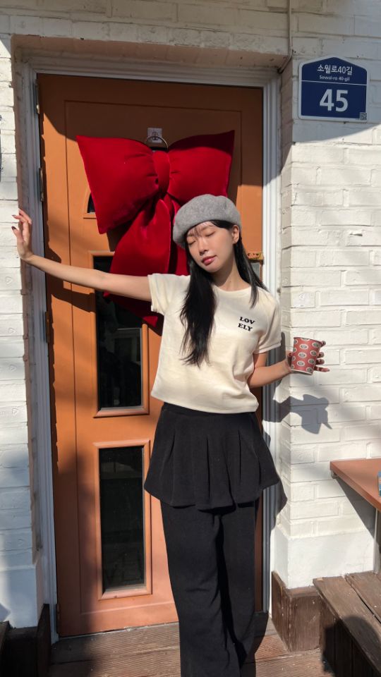 HEY/TO SEWING東大門㊣代購女裝新款熱賣人氣職業T恤絲絨BY HEY/TO SEWINGT恤